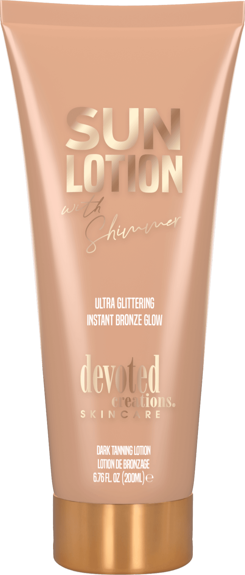 Sun loción con brillo